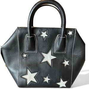 Stella McCartney Black and White Stars Satchel